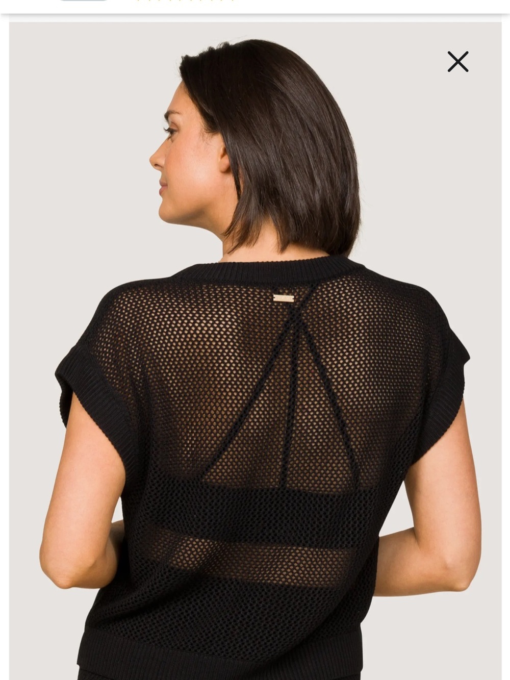 ALALA NWT Tropez Knit Cap Sleeve Sweater Top - Black, Size L - Picture 2 of 9